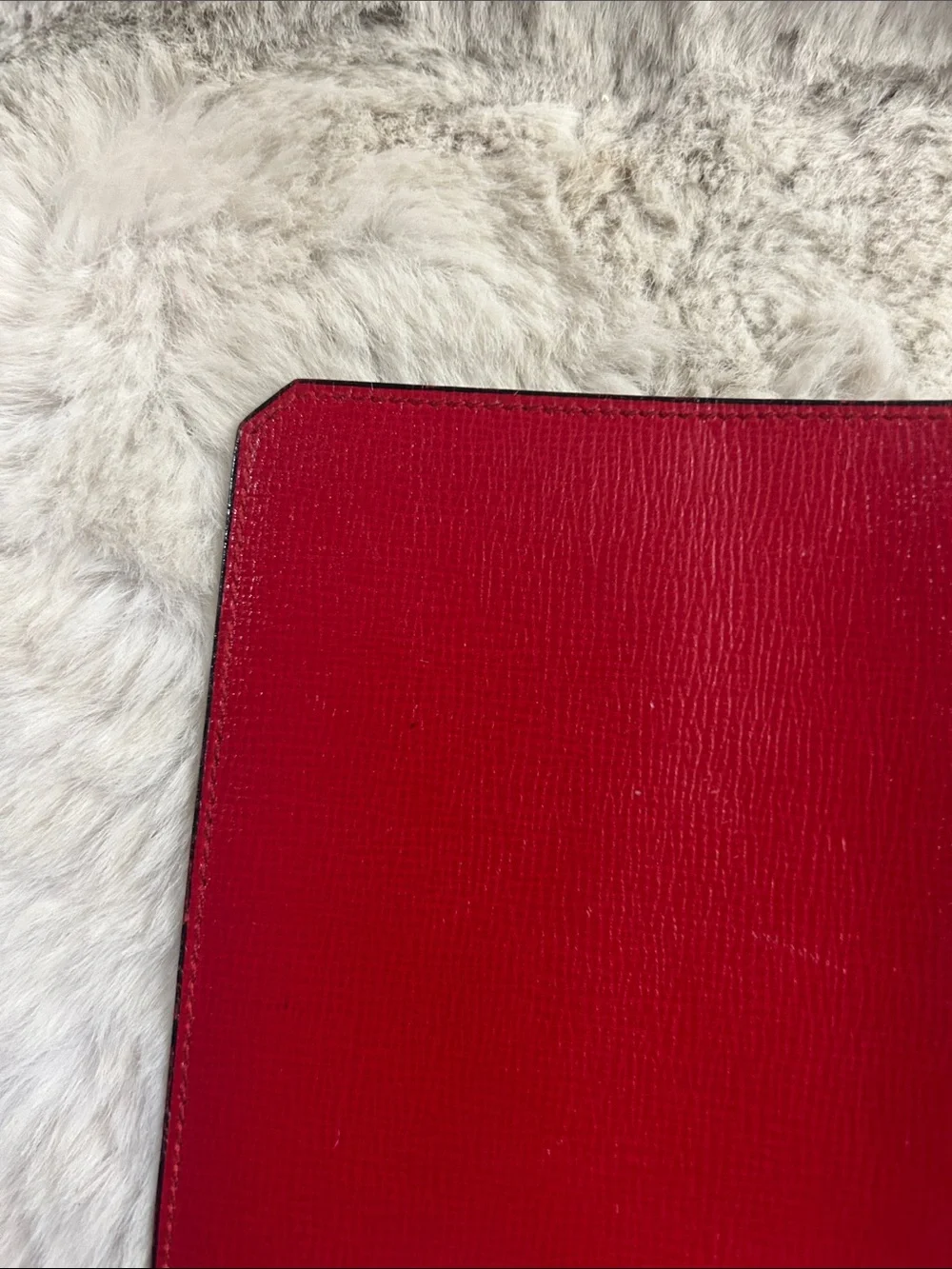 Valextra long red leather travel wallet Passport holder Retail $550